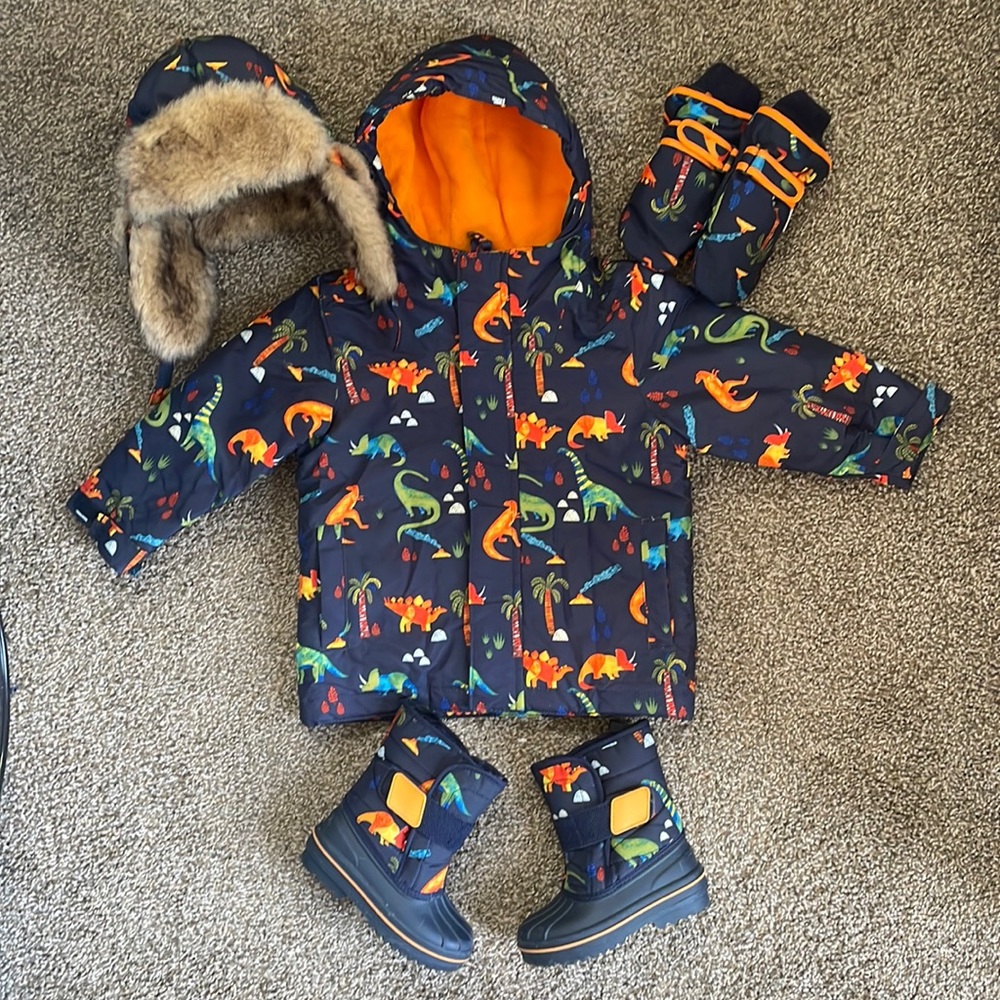 Children place winter set, blue, 2T shoes 8